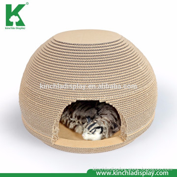 Round Cardboard Cat Scratch House Cat Condo From Kinchla Factory